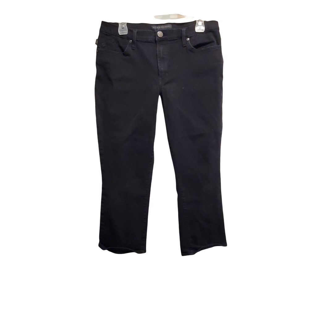 Rock & Republic Kendall Black Cropped Bootcut Jeans‎ Size 14
